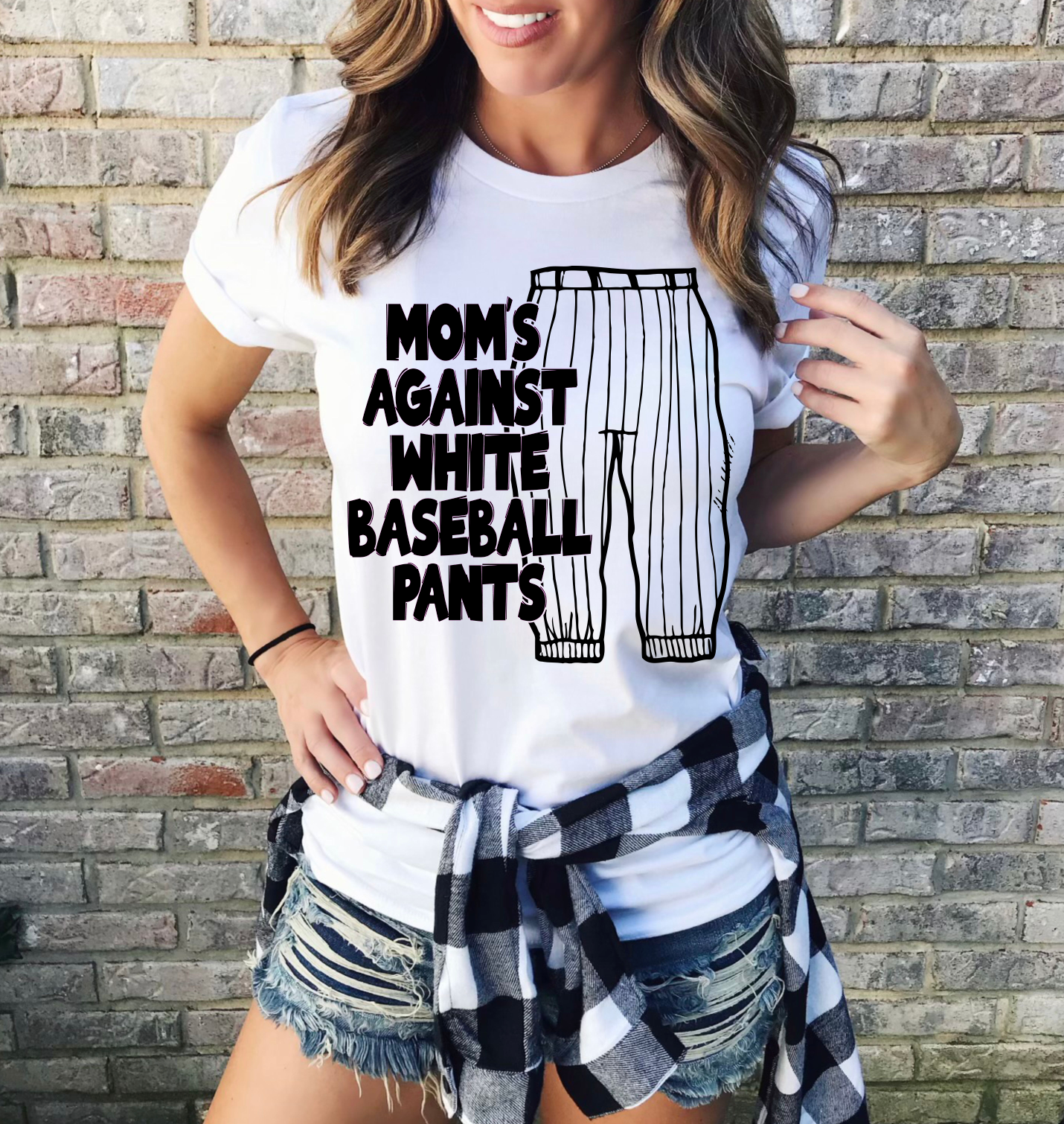 Mom's Against White Baseball Pants